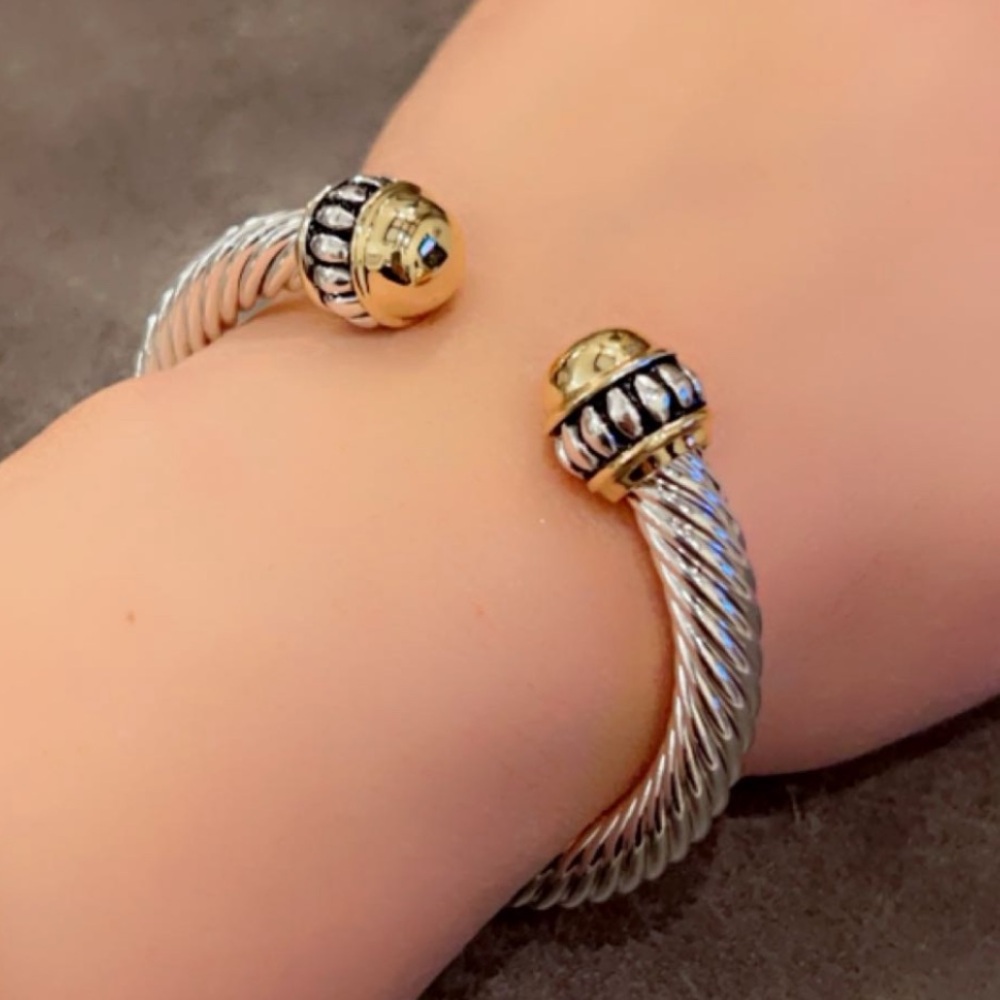 Open Cuff Silver Bangle Bracelet
